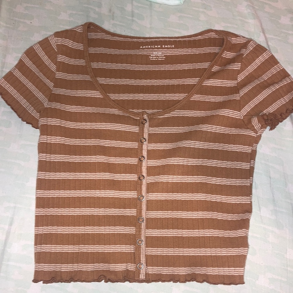 American Eagle Striped Shirt